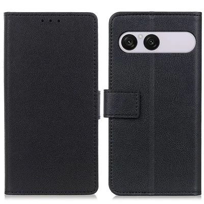 Funda para Sony Xperia 10 VIII, carcasa tipo billetera con soporte de cuero PU - Negro