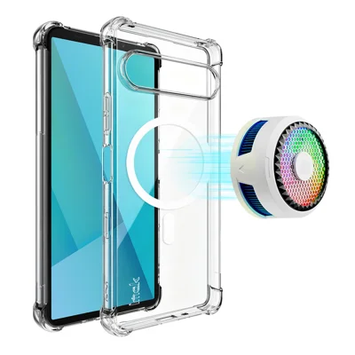  IMAK for Sony Xperia 10 VIII / Sony Xperia 10 VII Magnetic Case Airbag Shockproof Protection TPU Phone Cover - Transparent