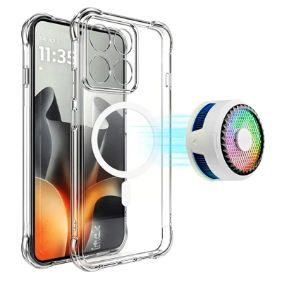 IMAK für Motorola Edge 70 Max 5G Magnetische Hülle Airbag Stoßfester Schutz TPU Handyhülle - Transparent