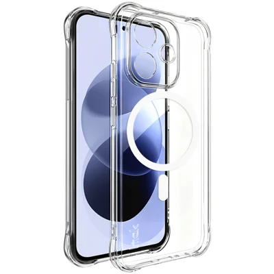 IMAK voor Xiaomi Redmi Note 17 (India/China) 5G / Xiaomi Redmi Note 17 4G Magnetische Hoes Airbag Schokbestendige Bescherming TPU Telefoonhoes - Transparant