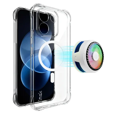 IMAK voor Xiaomi Redmi Note 17 Pro Max 5G Magnetische Case Airbag Schokbestendige Bescherming TPU Telefoonhoes - Transparant