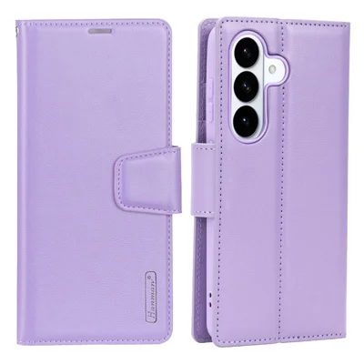 HANMAN Mila Series for Samsung Galaxy A17 5G / A17 4G Wallet Case with Stand Inner Folio Flip Card Slots TPU PU Leather Phone Cover - Light Purple