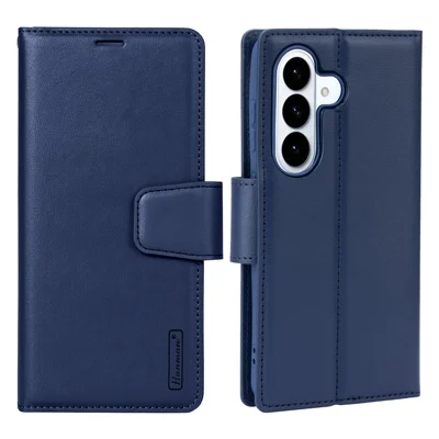 HANMAN Mila Series for Samsung Galaxy A16 5G / A16 4G Wallet Case with Stand Inner Folio Flip Card Slots TPU PU Leather Phone Cover - Sapphire