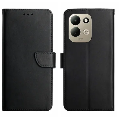 Voor Xiaomi Redmi 17 5G / Xiaomi Redmi 17 4G Hoesje Echt Runderleer Telefoonhoesje Nappastructuur - Zwart
