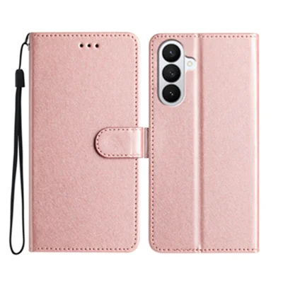Für Samsung Galaxy S27 Pro Brieftaschenhülle Ledertasche mit Magnetverschluss - Roségold