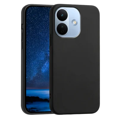  For Xiaomi Redmi Note 17 Pro 5G Case Soft TPU Anti-Drop Non-Slip Texture Phone Cover - Black