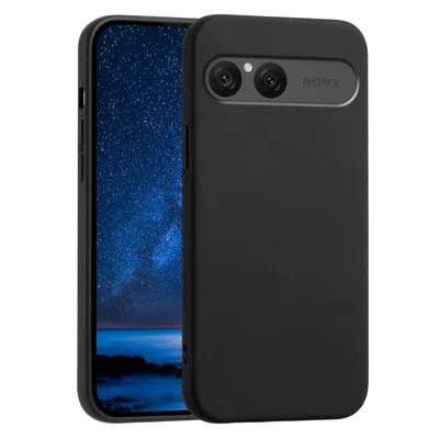  For Sony Xperia 10 VII / Sony Xperia 10 VIII Case Soft TPU Anti-Drop Non-Slip Texture Phone Cover - Black