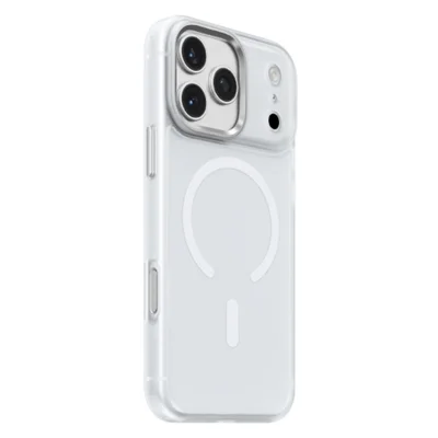 سلسلة KEEPHONE MAGO PRO لهاتف iPhone 18 Pro Max غطاء هاتف مغناطيسي من TPU + غطاء واقي مقاوم للصدمات - أبيض