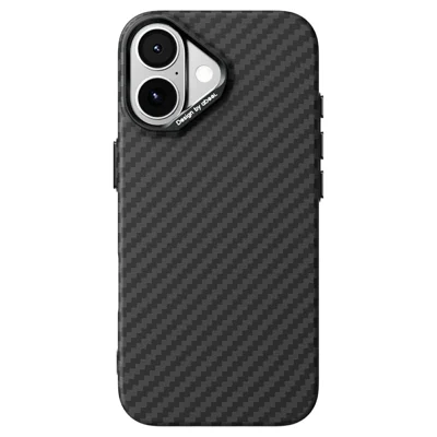 ABEEl For iPhone 17 Magnetic Case PC + TPU Ultra Thin Minimalist Phone Cover - Carbon Fiber Texture