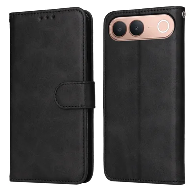For vivo V80 Lite 5G (IN / PK) / vivo S2 5G Case Wallet PU Leather Folio Flip Phone Cover - Black