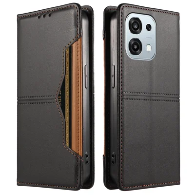  For Oppo A6 Pro 5G / Oppo A6 5G (China) / Oppo F31 5G / Oppo A6 Pro 4G Wallet Case External Card Slot Magnetic Closing Leather Phone Cover - Black