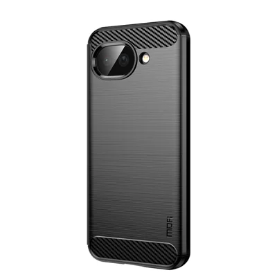  MOFI for Google Pixel 11a Back Cover  Brushed Texture Carbon Fiber Soft TPU Case - Black