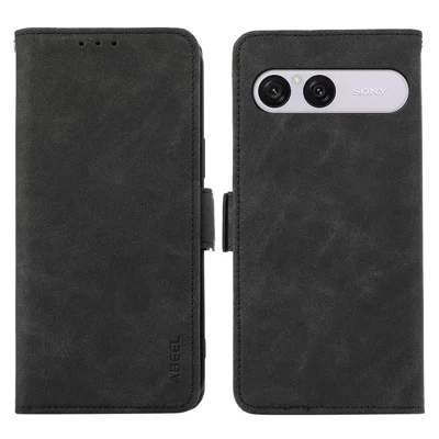 ABEEL Custodia per Sony Xperia 10 VIII / 10 VII, Cover da Telefono con Supporto a Libro in Pelle PU, Blocco RFID, Nero