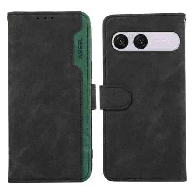 ABEEL Custodia per Sony Xperia 10 VIII / 10 VII Cover a Libro in Pelle con Fusione di Colori, Blocco RFID - Nero