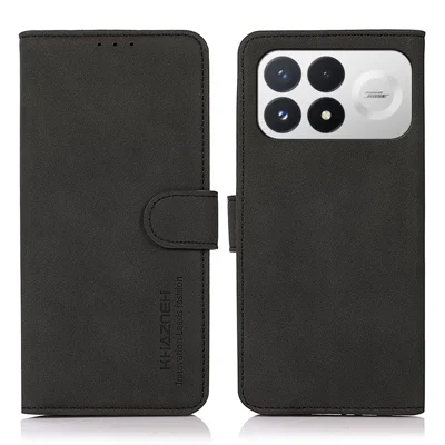 KHAZNEH voor Xiaomi Poco F9 Pro 5G / Redmi K100 Pro 5G hoesje Anti-kras PU leer portemonnee standaard telefoonhoes - Zwart