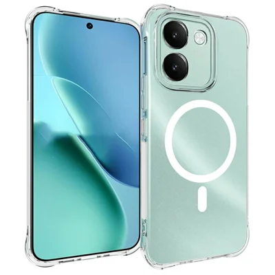 Bulk Purchasing For vivo V80 Lite 5G Magnetic Case TPU Anti-drop Phone Back Cover - Transparent