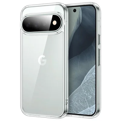 Fodral till Google Pixel 11 Pro XL med militärklass skydd mot släppning, fönsterplatta + TPU, mobilskal – transparent