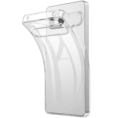 Cover trasparente in TPU anti-impronta per Sony Xperia 10 VIII, custodia per telefono cristallina - Trasparente