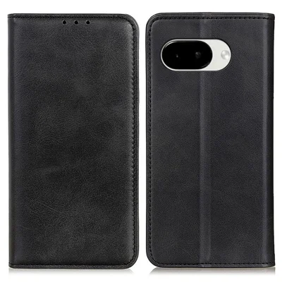 For Google Pixel 11a Case Kødhudstextur Split Læder Flip Wallet Telefondækning - Sort