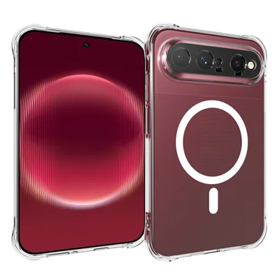 For Huawei Pura X View Magnetic Case TPU Anti-drop Phone Back Cover - Transparent