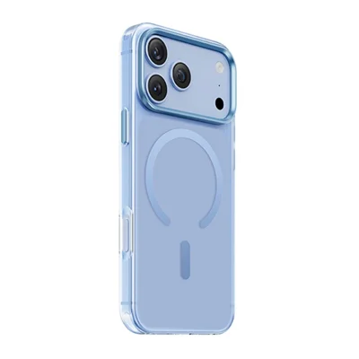 KEEPHONE MOCOCO Serie til iPhone 18 Pro Max / 17 Pro Max Magnetisk Taske PC + PET Anti-gulning Matt Anti-drop Telefonbeskyttelse - Lyseblå