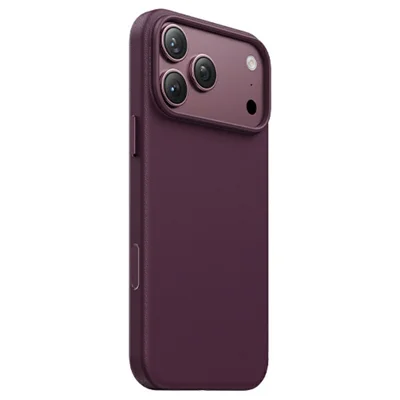 KEEPHONE PEEKABOO Serie til iPhone 18 Pro Max / 17 Pro Max Magnetisk Case af PU-læder TPU Stødsikker Telefon Bagdæksel - Burgunder