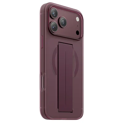 KEEPHONE MAGGRIP PRO Serie til iPhone 18 Pro / 17 Pro Magnetisk Case Anti-gulnende Matt PC + TPU Telefonbeskyttelse med Fleksibel Silikonestribe - Burgunder