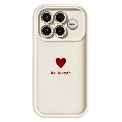 Für Xiaomi Poco F8 Ultra TPU Hülle Be Loved Herz-Muster gummierte stoßfeste Handyhülle - Weiß