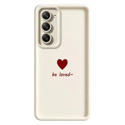 Capa TPU para Xiaomi Redmi 15 5G (Global) (169 mm) com Estampa de Coração Be Loved, Revestimento Emborrachado, Proteção Contra Choques - Branco