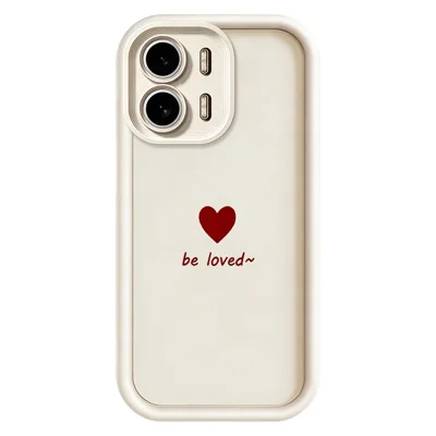 For Oppo A6x 5G  /  A6x 4G TPU Case Be Loved Heart Pattern Rubberized Shockproof Phone Cover - White