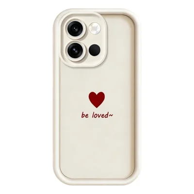För OnePlus Nord 6 5G TPU-fodral Be Loved hjärtmönster gummiaktig chockabsorberande mobilhölse - Vit