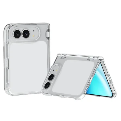 Etui na iPhone Fold PC + TPU, przeczyste ochronne etui na telefon - Przeczyste