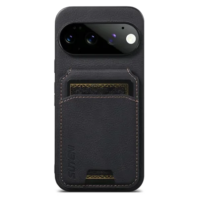 SUTENI Litchi Texture Wallet Series for Google Pixel 11 PU Leather + TPU Phone Case Magnetic Card Holder Flip Stand Cover