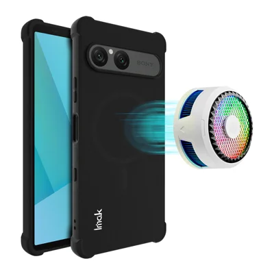 IMAQ pour Sony Xperia 10 VIII / Sony Xperia 10 VII Étui Magnétique Antichoc avec Coussin d'Air TPU - Noir Mat