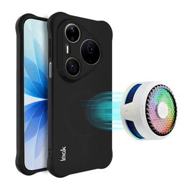 IMAK for Huawei Pura 90s Pro Max / Huawei Pura 90 Pro Max Magnetic Case Shockproof Airbag TPU Phone Cover - Matte Black
