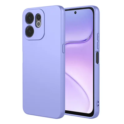 HAT PRINCE obudowa silikonowa dla Honor X7e Plus 5G / Honor X7e Plus 4G / Honor 600 Smart 5G ENKAY, pokrowiec na telefon komórkowy z prostym brzegiem - fioletowy