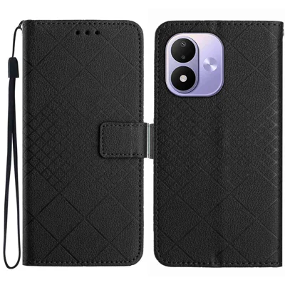 Voor Xiaomi Redmi Note 17 5G (Global) / Xiaomi Redmi Note 17 (India/China) 5G / Xiaomi Redmi Note 17 4G (Global) Hoesje Wallet met Afgedrukte PU Lederen Flip Folio Telefoonhoes - Zwart
