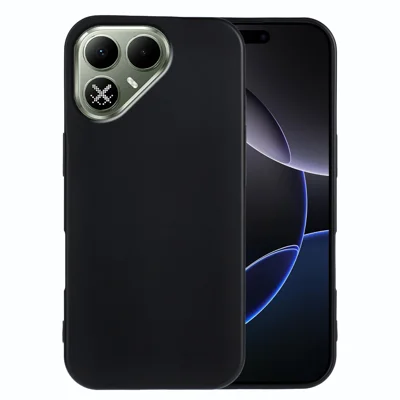 For TECNO Pova 8 5G TPU Case Soft Matte Anti-fingerprint Phone Back Cover - Black
