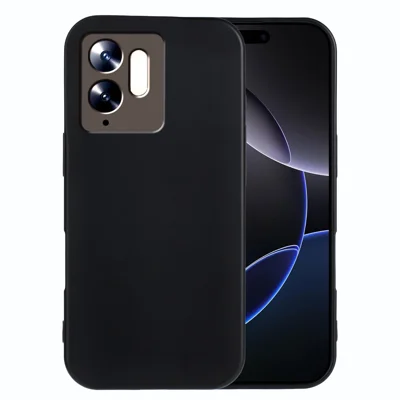  For Xiaomi Poco C95 Pro TPU Case Soft Matte Anti-fingerprint Phone Back Cover - Black