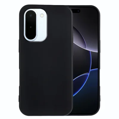 Voor OnePlus N6x 4G TPU-hoesje Zachte Matte Anti-vingerafdruk Telefoon Achterklep - Zwart