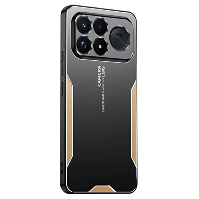 Coque de téléphone pour Xiaomi Redmi K100 Pro Max 5G en alliage d'aluminium TPU PC - Or