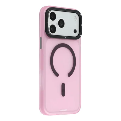 YOUNGKIT für iPhone 18 Pro / 17 Pro Magnetische Hülle PET TPU Matt Handyhülle - Kirschrot