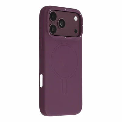 YOUNGKIT Morandi Serie für iPhone 18 Pro / 17 Pro Magnetisches Case Flüssigsilikon PC-Handyhülle - Kirschrot