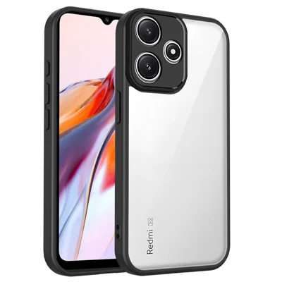 Phone Case For Xiaomi Redmi Note 17 5G (Global) / 17 4G (Global) / 17 (India / China) 5G Matte Skin Touch Clear PC + TPU Shockproof Back Cover - Black