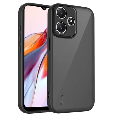 Phone Case For Xiaomi Redmi Note 17 5G (Global) / 17 4G (Global) / 17 (India / China) 5G Skin Touch Matte PC + TPU Anti-Drop Cover - Transparent Black