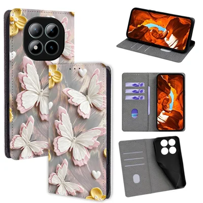 For Xiaomi Redmi Note 15 Pro+ 5G (Global) / Poco M8 Pro 5G Case Pattern Printed Magnetic Closure PU Leather Wallet Phone Cover - QMFD0005
