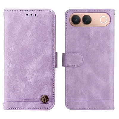 For vivo V80 Lite 5G (IN / PK) / vivo S2 5G Leather Wallet Cases Skin Touch Phone Cover Stand with Strap - Purple