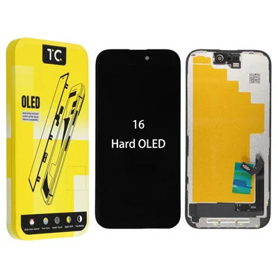 Заменяющая деталь экрана OLED и цифрового преобразователя класса C TC Hard для iPhone 16 (без логотипа)