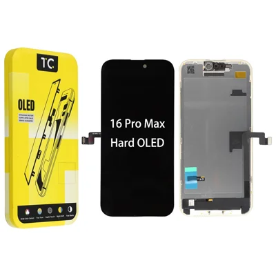 لـ iPhone 16 Pro Max شاشة OLED من الدرجة C مع مجمع محول رقمي من نوع TC صلبة، قطعة بديلة (بدون شعار)