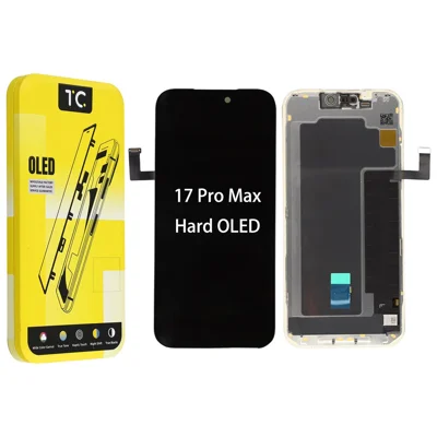 لـ iPhone 17 Pro Max شاشة OLED من الدرجة C مع مجمع محول رقمي من نوع TC مقاوم، قطعة بديلة (بدون شعار)
